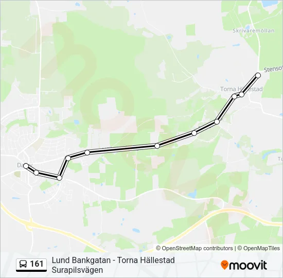 161 Bus Line Map