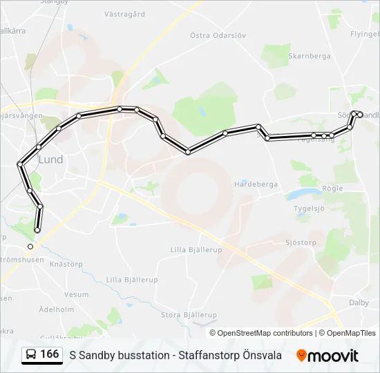 166 Bus Line Map