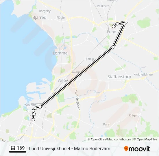 169 Bus Line Map