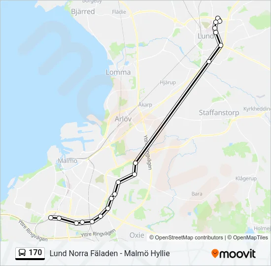 170 Bus Line Map