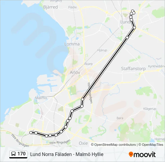 170 Bus Line Map