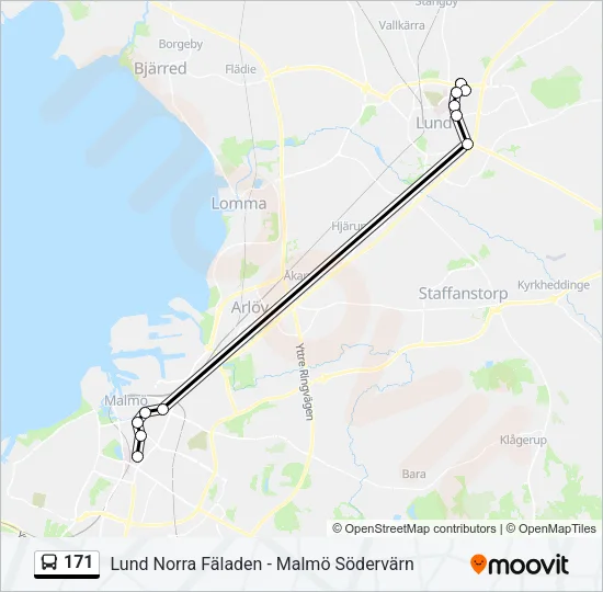 171 Bus Line Map