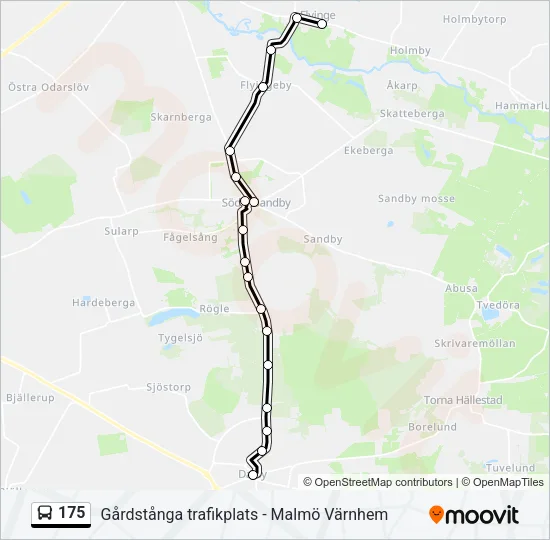 175 Bus Line Map