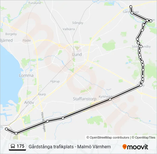 175 Bus Line Map