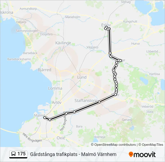 175 Bus Line Map