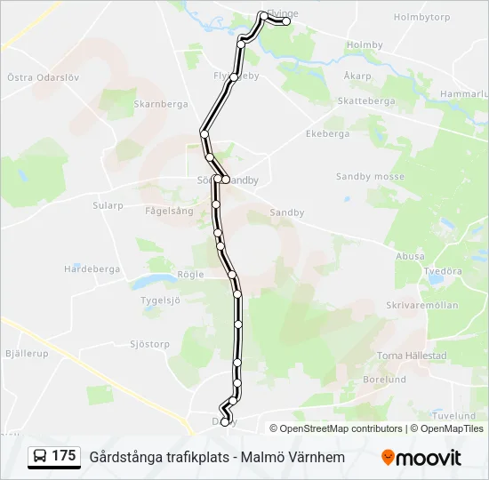175 Bus Line Map