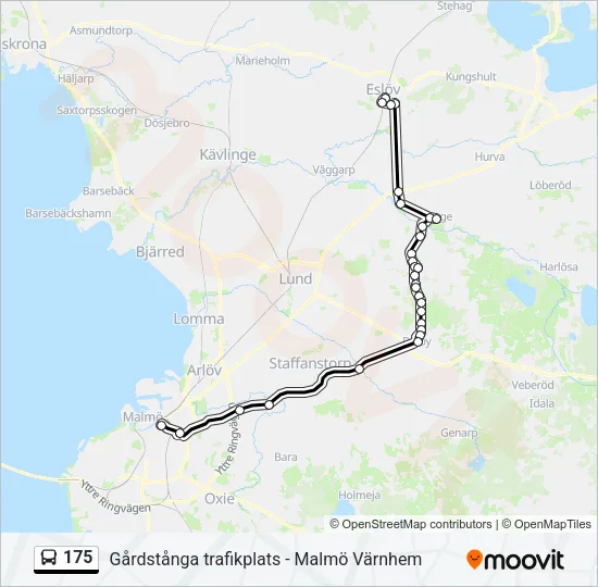 175 Bus Line Map
