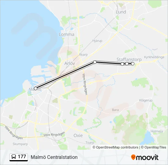 177 Bus Line Map
