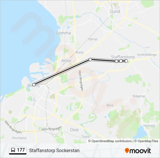 177 Bus Line Map