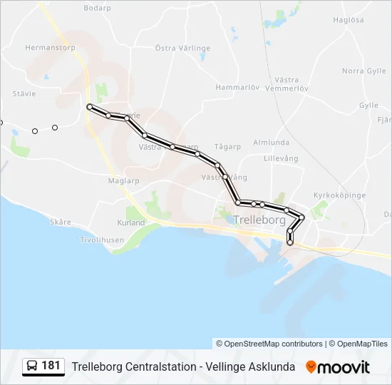 181 Bus Line Map