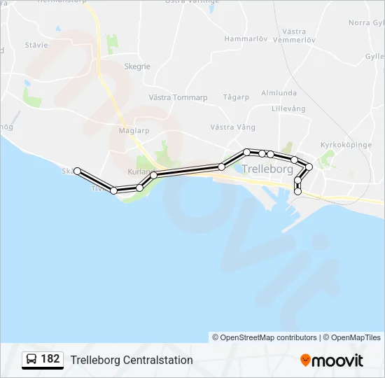 182 Bus Line Map