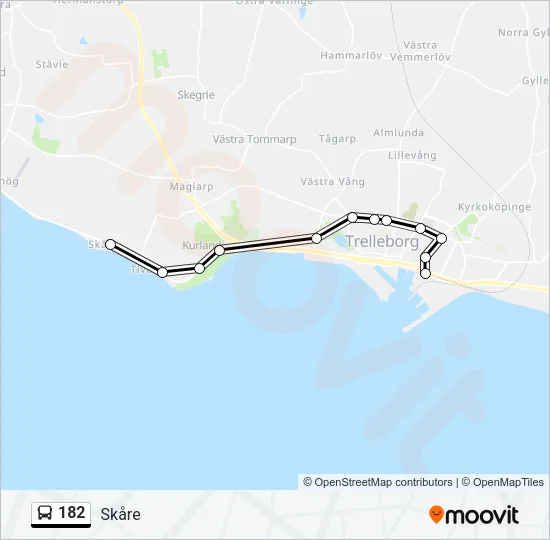 182 Bus Line Map
