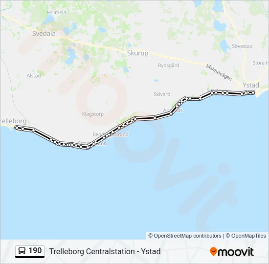 190 Bus Line Map