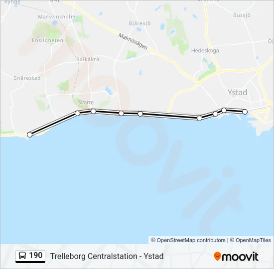 190 Bus Line Map