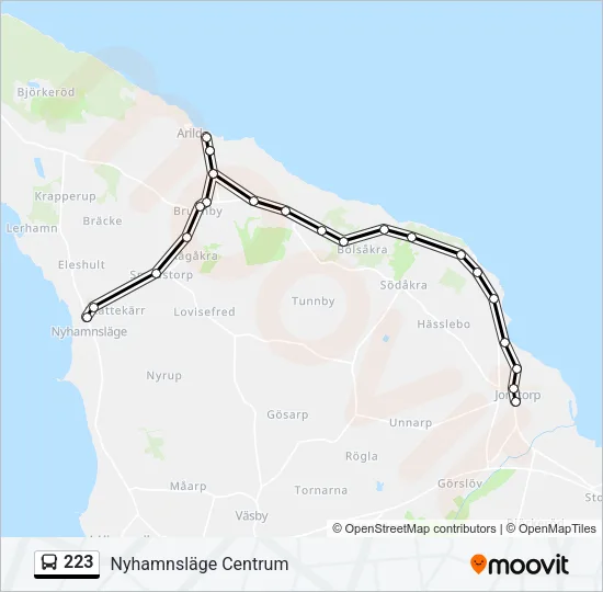 223 Bus Line Map