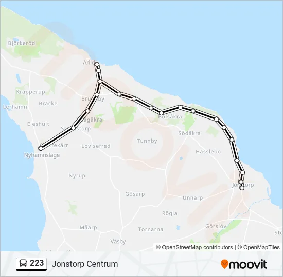 223 Bus Line Map