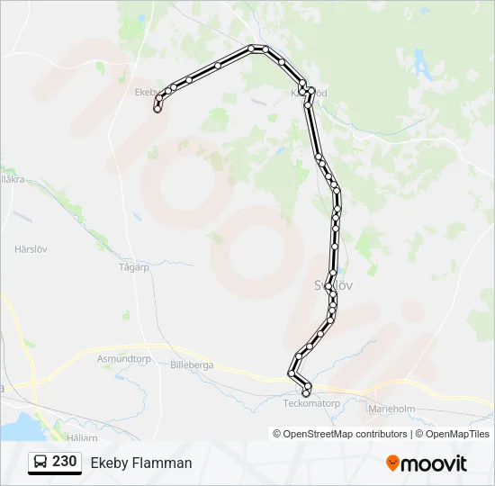 230 Bus Line Map