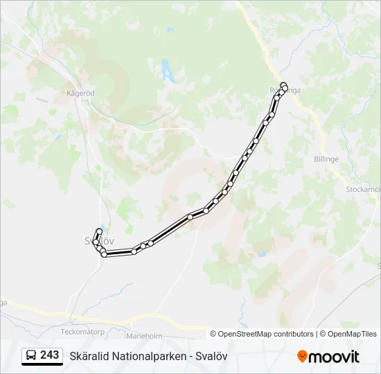 243 Bus Line Map