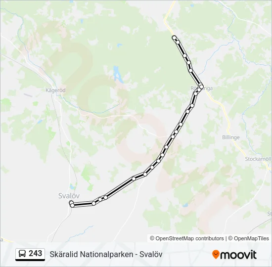 243 Bus Line Map