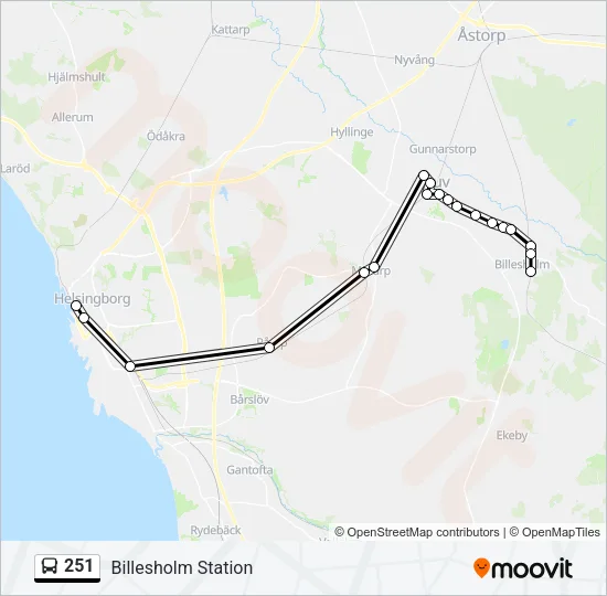 251 Bus Line Map