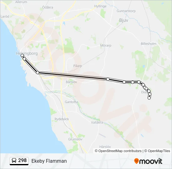 298 Bus Line Map