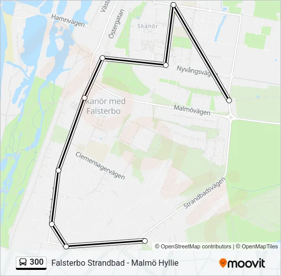 300 Bus Line Map