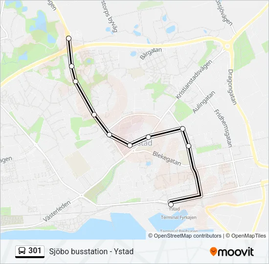 301 Bus Line Map