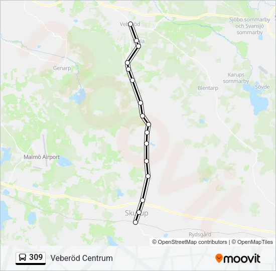 309 Bus Line Map