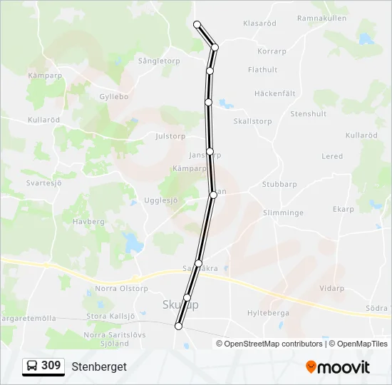 309 Bus Line Map