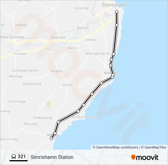 321 Bus Line Map
