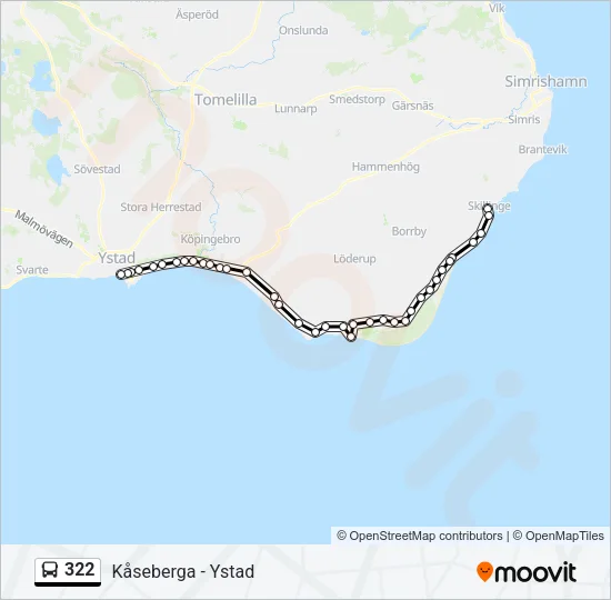 322 Bus Line Map