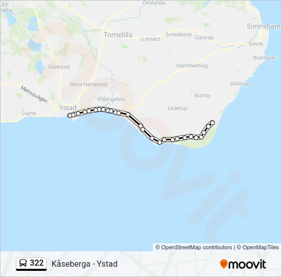 322 Bus Line Map