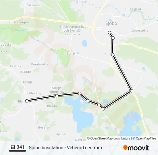341 Bus Line Map
