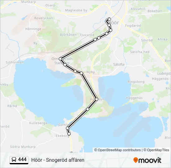 444 Bus Line Map