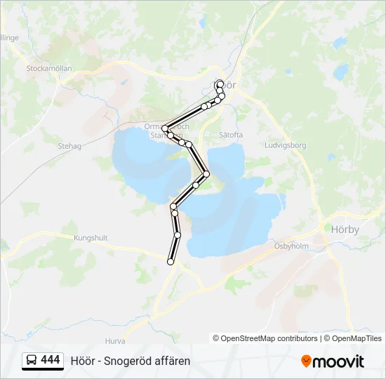 444 Bus Line Map