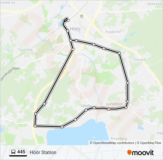 445 Bus Line Map