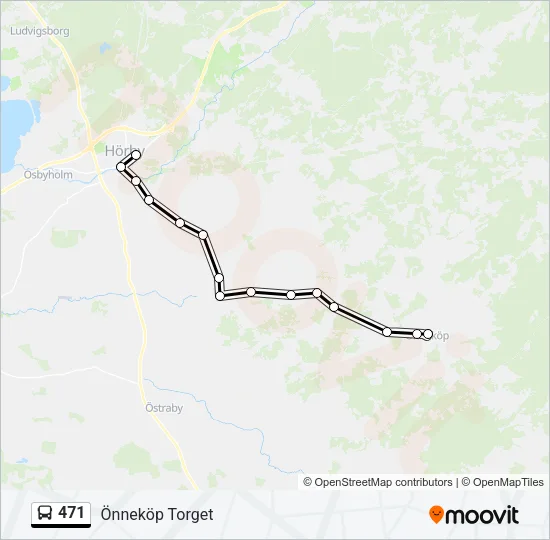 471 Bus Line Map