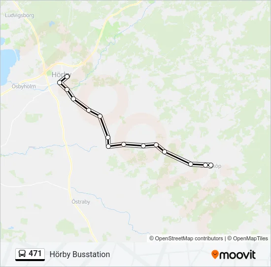 471 Bus Line Map