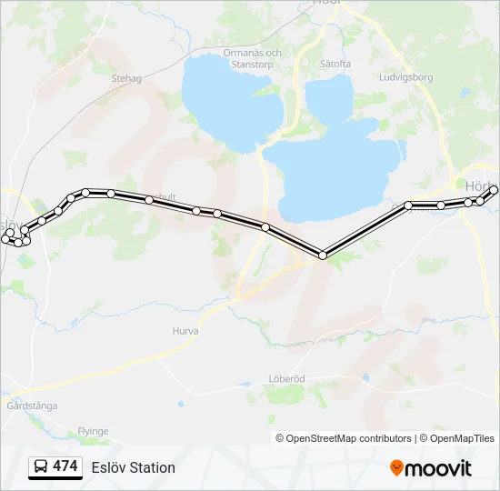 474 Bus Line Map