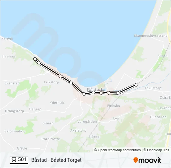 501 Bus Line Map