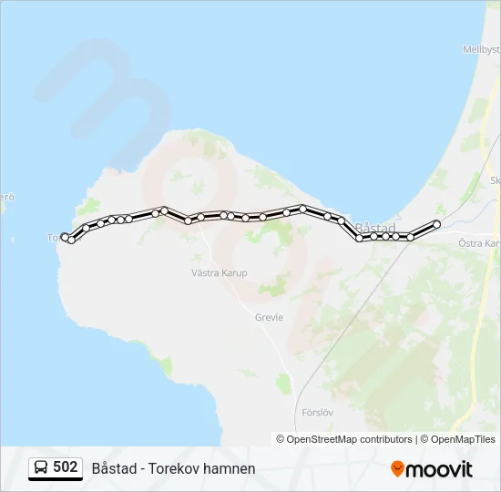 502 Bus Line Map