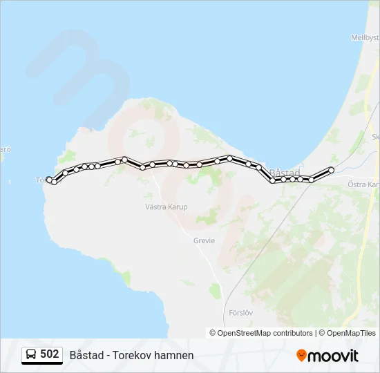 502 Bus Line Map