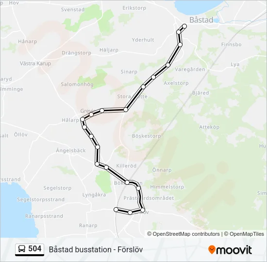 504 Bus Line Map