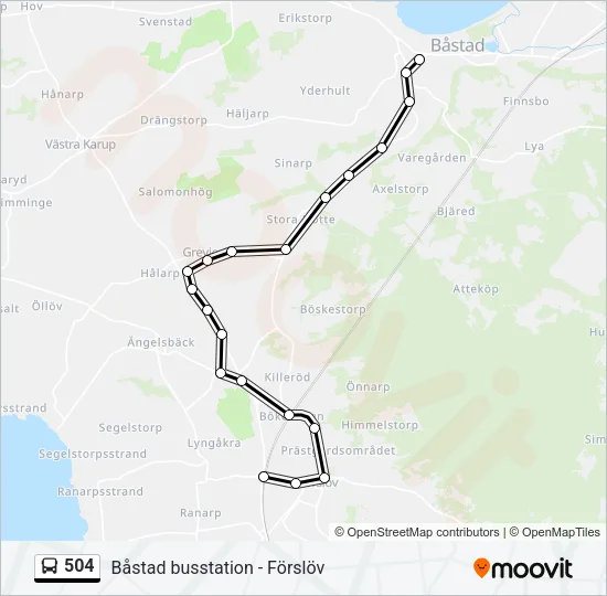 504 Bus Line Map