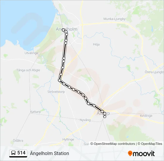 514 Bus Line Map