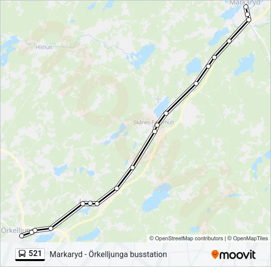 521 Bus Line Map