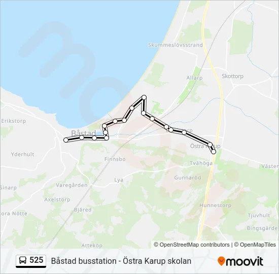 525 Bus Line Map