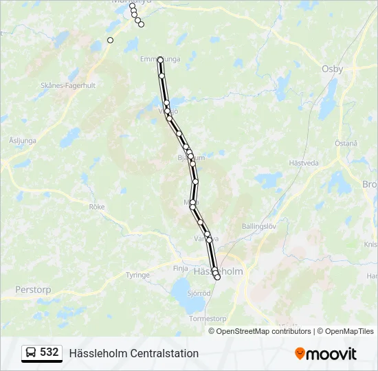 532 Bus Line Map