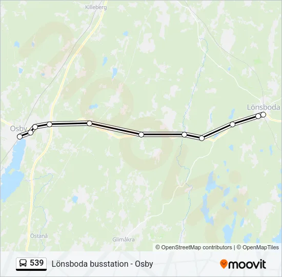 539 Bus Line Map