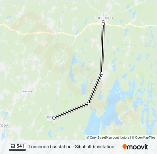 541 Bus Line Map